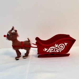 Pottery Barn Kids Rudolph The Red Nose Reindeer Felt Treat Holder